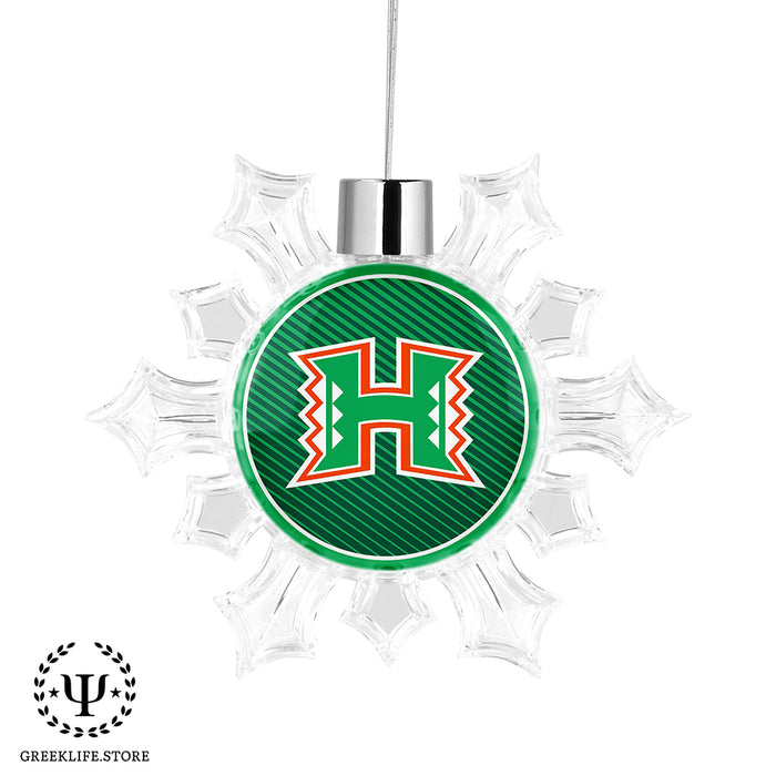 University of Hawaii Christmas Ornament - Snowflake