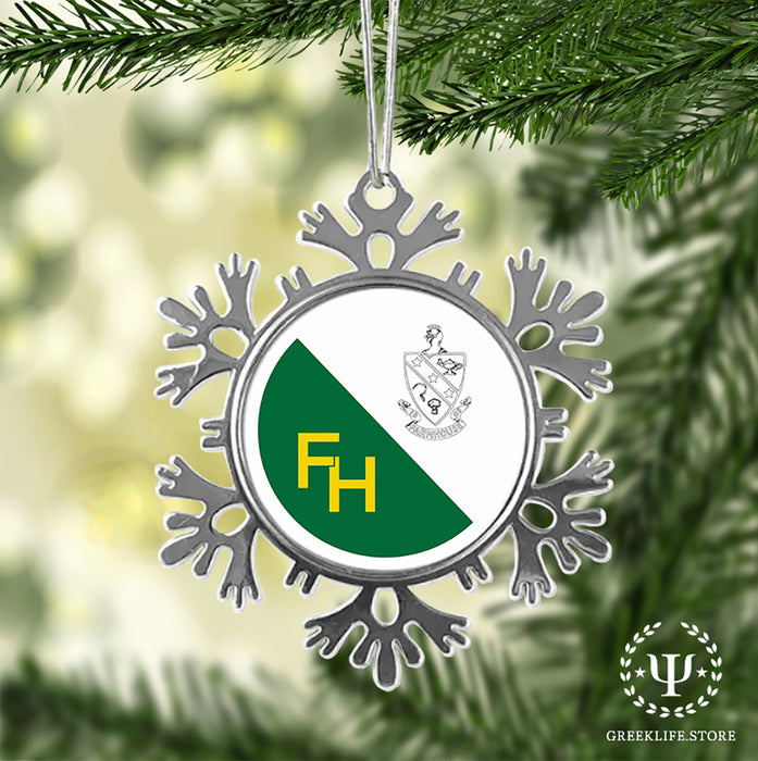 FarmHouse Christmas Ornament - Snowflake Metal