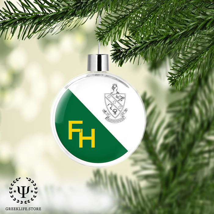 FarmHouse Christmas Ornament Flat Round