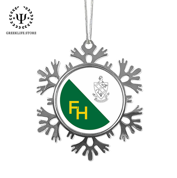 FarmHouse Christmas Ornament - Snowflake Metal