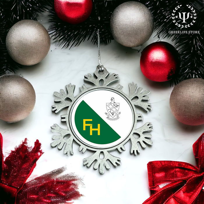 FarmHouse Christmas Ornament - Snowflake Metal