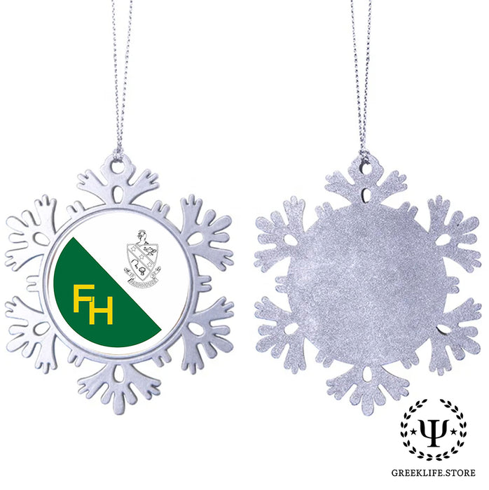 FarmHouse Christmas Ornament - Snowflake Metal