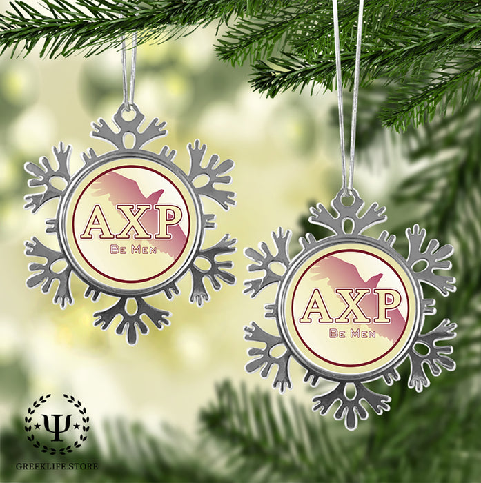Alpha Chi Rho Christmas Ornament - Snowflake Metal
