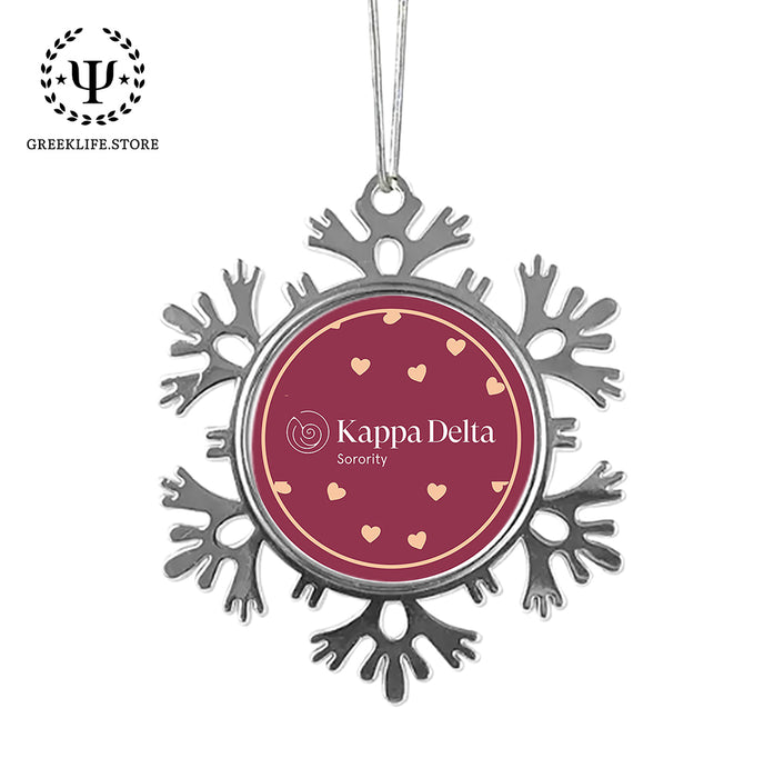 Kappa Delta Christmas Ornament - Snowflake Metal