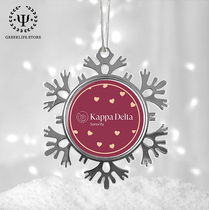 Kappa Delta Christmas Ornament - Snowflake Metal