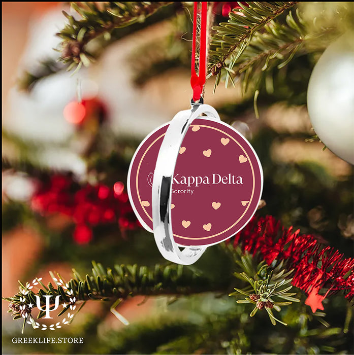 Kappa Delta Christmas Reversible Flat Round Ornament