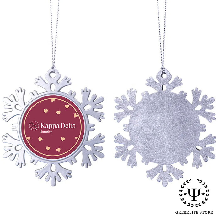 Kappa Delta Christmas Ornament - Snowflake Metal