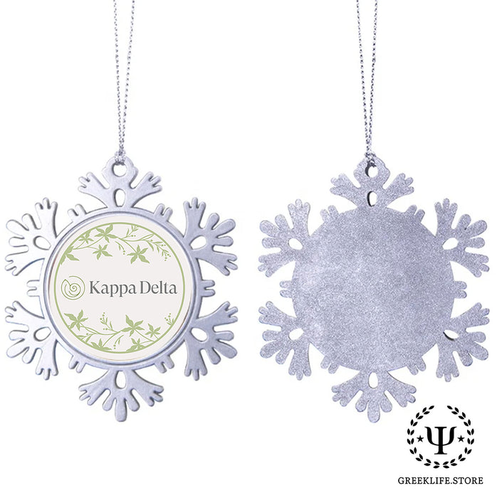 Kappa Delta Christmas Ornament - Snowflake Metal