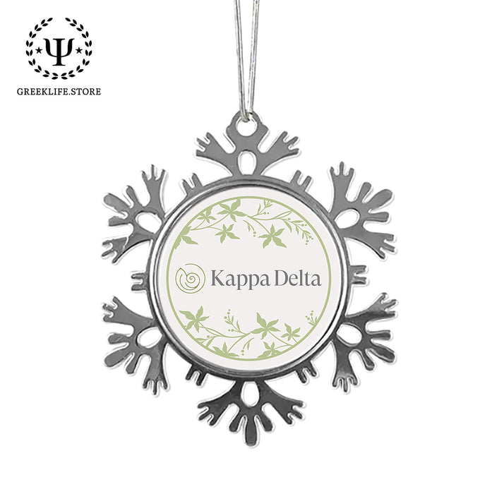 Kappa Delta Christmas Ornament - Snowflake Metal