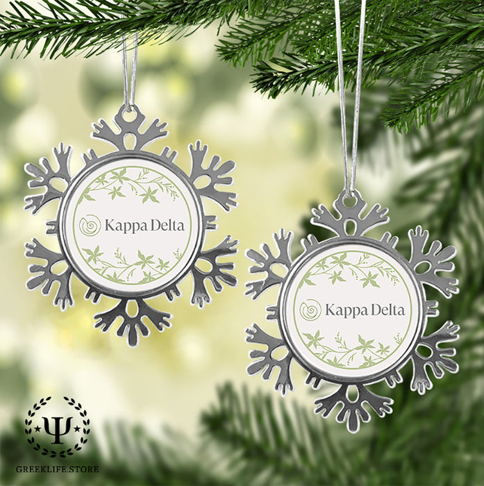 Kappa Delta Christmas Ornament - Snowflake Metal