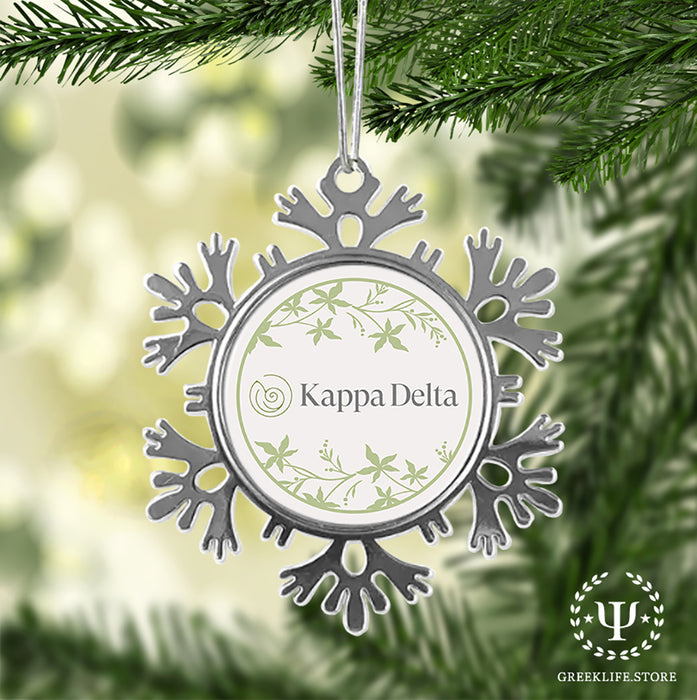 Kappa Delta Christmas Ornament - Snowflake Metal