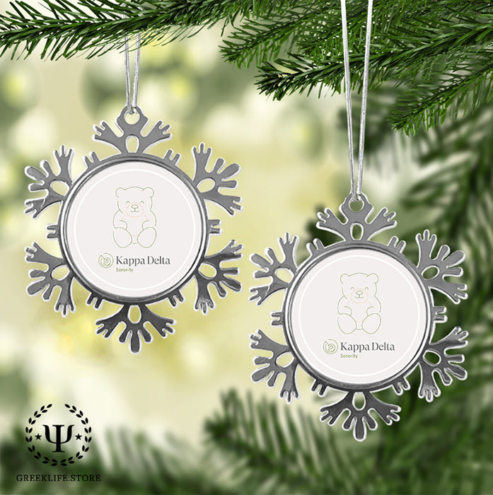 Kappa Delta Christmas Ornament - Snowflake Metal