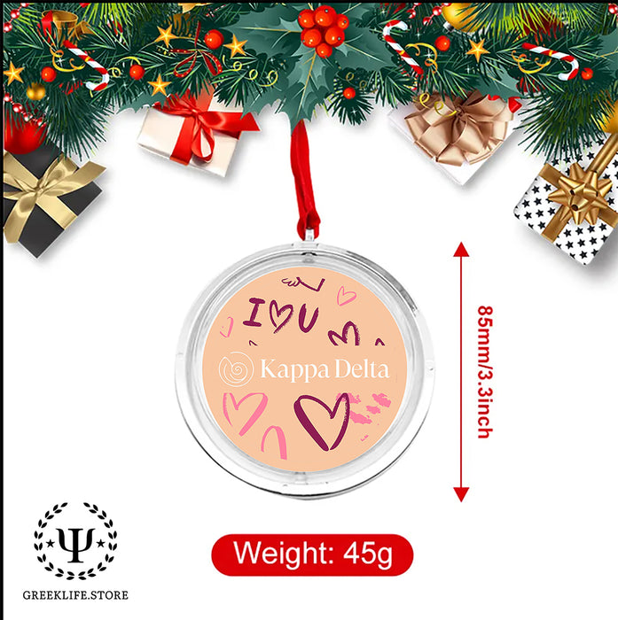Kappa Delta Christmas Reversible Flat Round Ornament