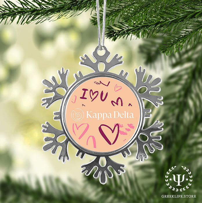 Kappa Delta Christmas Ornament - Snowflake Metal