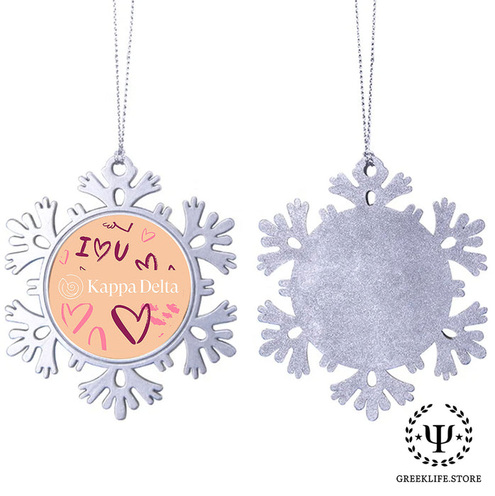 Kappa Delta Christmas Ornament - Snowflake Metal