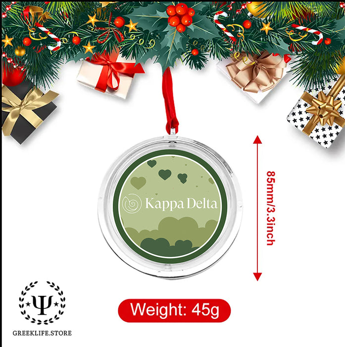 Kappa Delta Christmas Reversible Flat Round Ornament