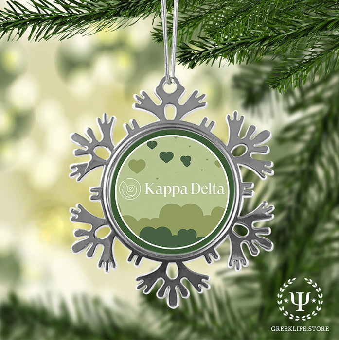 Kappa Delta Christmas Ornament - Snowflake Metal
