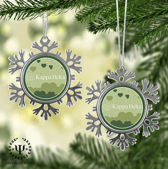 Kappa Delta Christmas Ornament - Snowflake Metal