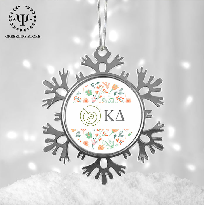 Kappa Delta Christmas Ornament - Snowflake Metal
