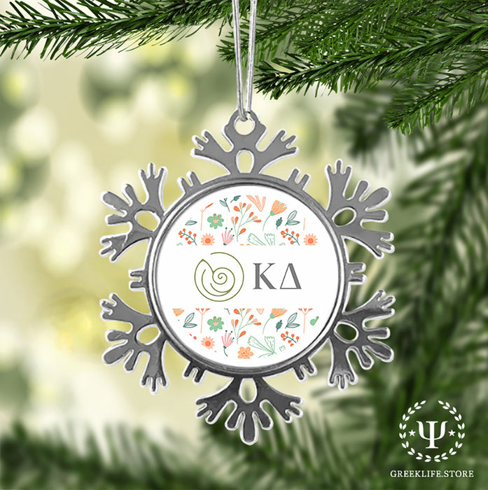 Kappa Delta Christmas Ornament - Snowflake Metal