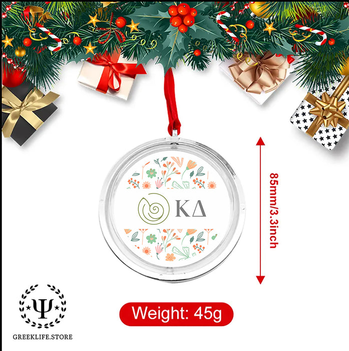 Kappa Delta Christmas Reversible Flat Round Ornament