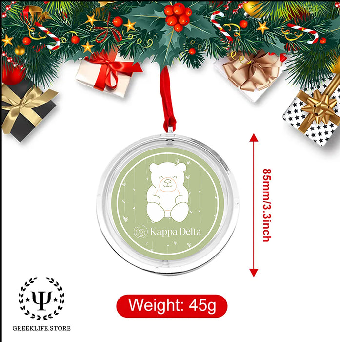 Kappa Delta Christmas Reversible Flat Round Ornament