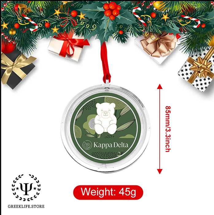 Kappa Delta Christmas Reversible Flat Round Ornament