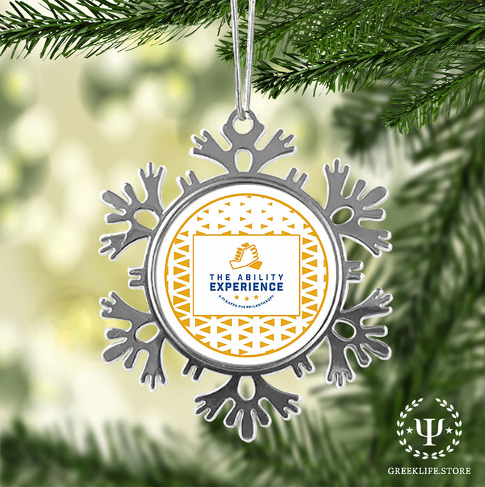 Pi Kappa Phi Christmas Ornament - Snowflake Metal