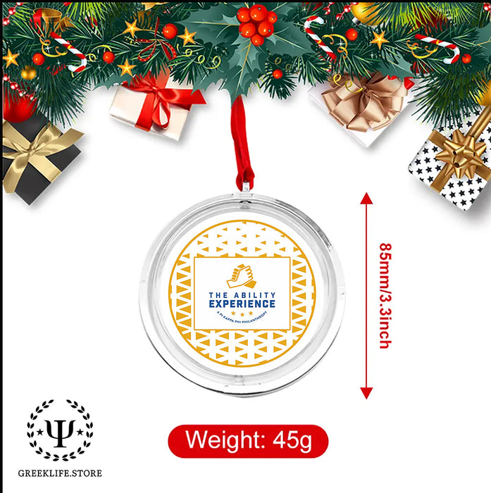 Pi Kappa Phi Christmas Reversible Flat Round Ornament