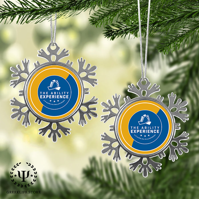 Pi Kappa Phi Christmas Ornament - Snowflake Metal