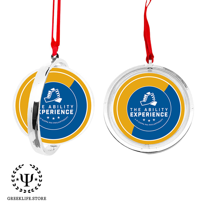 Pi Kappa Phi Christmas Reversible Flat Round Ornament