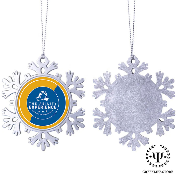 Pi Kappa Phi Christmas Ornament - Snowflake Metal