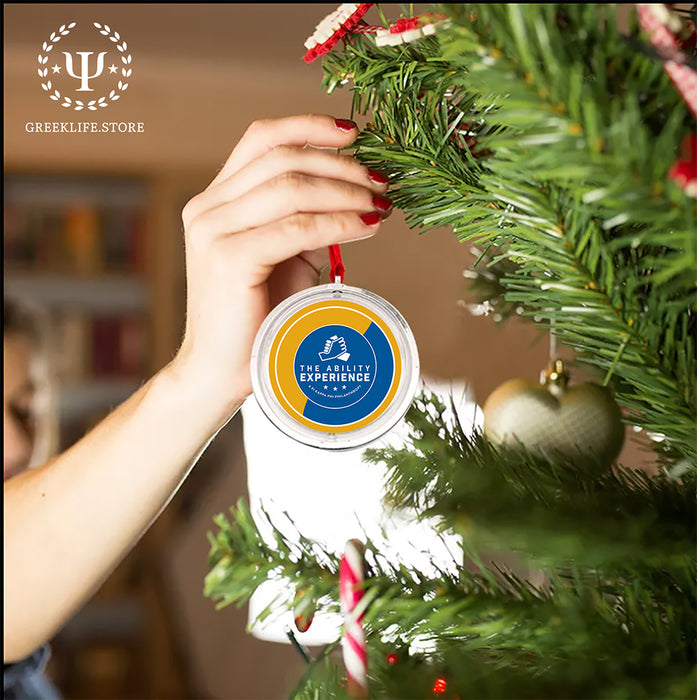 Pi Kappa Phi Christmas Reversible Flat Round Ornament