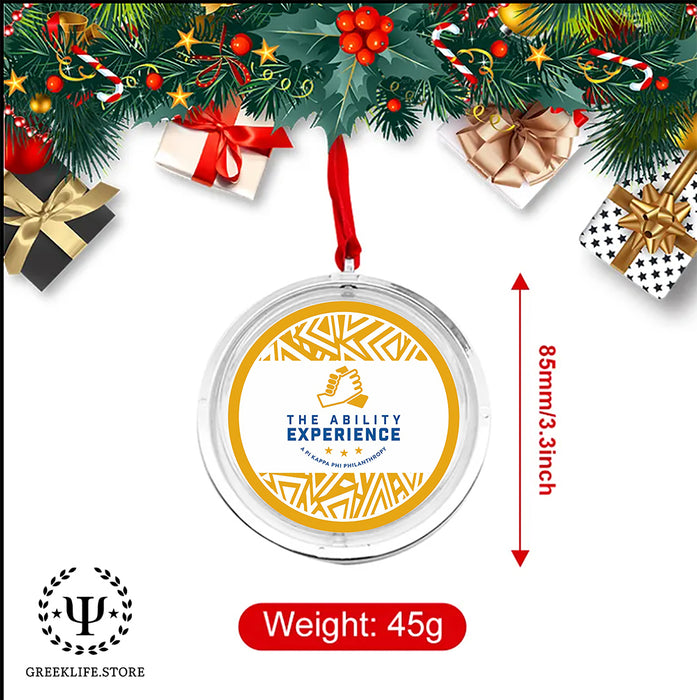 Pi Kappa Phi Christmas Reversible Flat Round Ornament