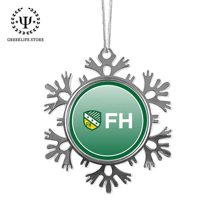 FarmHouse Christmas Ornament - Snowflake Metal
