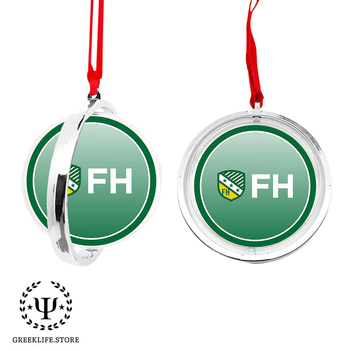 FarmHouse Christmas Ornament Reversible Flat Round Ornament