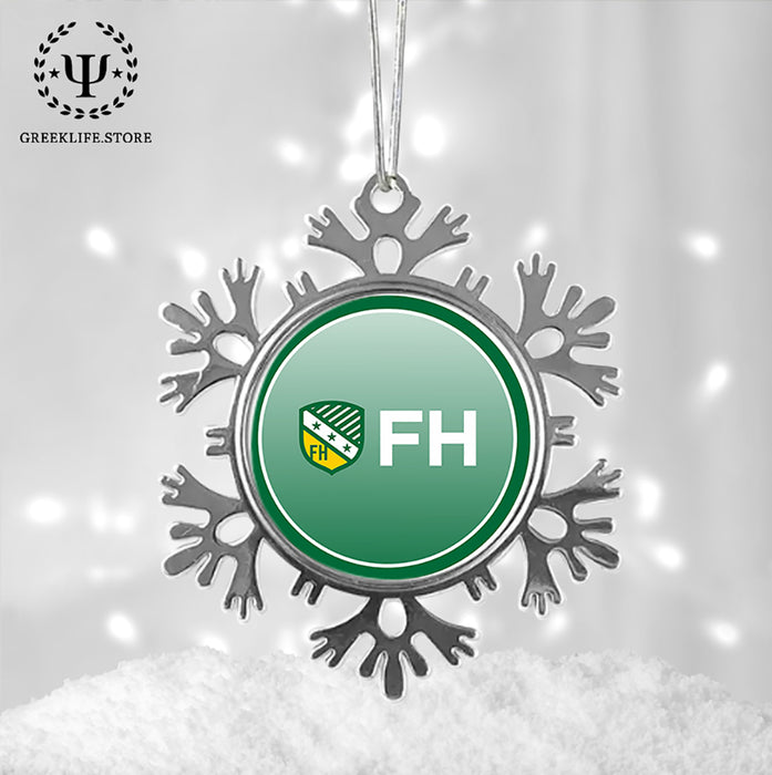 FarmHouse Christmas Ornament - Snowflake Metal