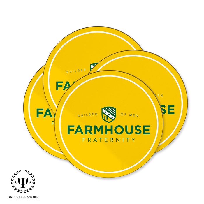 FarmHouse Beverage coaster round (Set of 4)