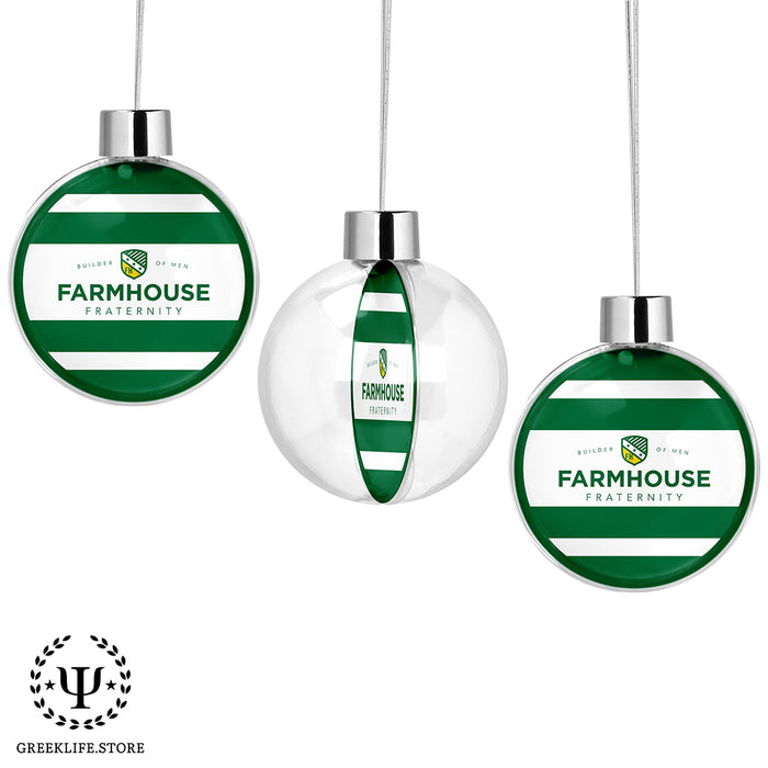FarmHouse Christmas Ornament - Ball