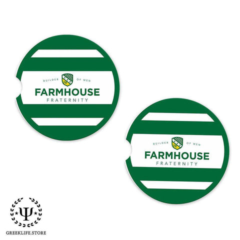 FarmHouse Car Coasters (Set of 2)