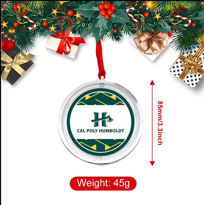 Cal Poly Humboldt Christmas Reversible Flat Round Ornament