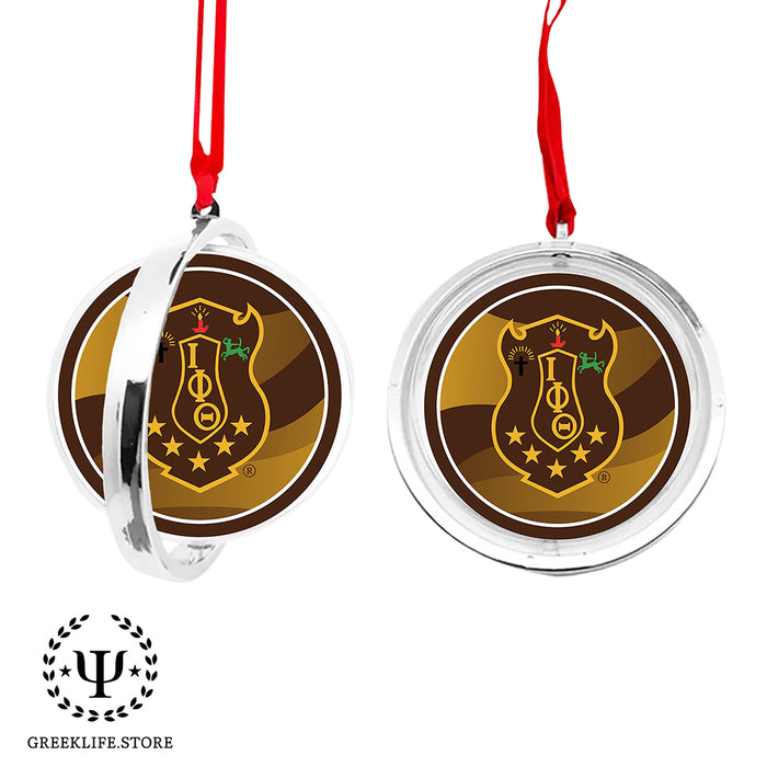 Iota Phi Theta Christmas Reversible Flat Round Ornament