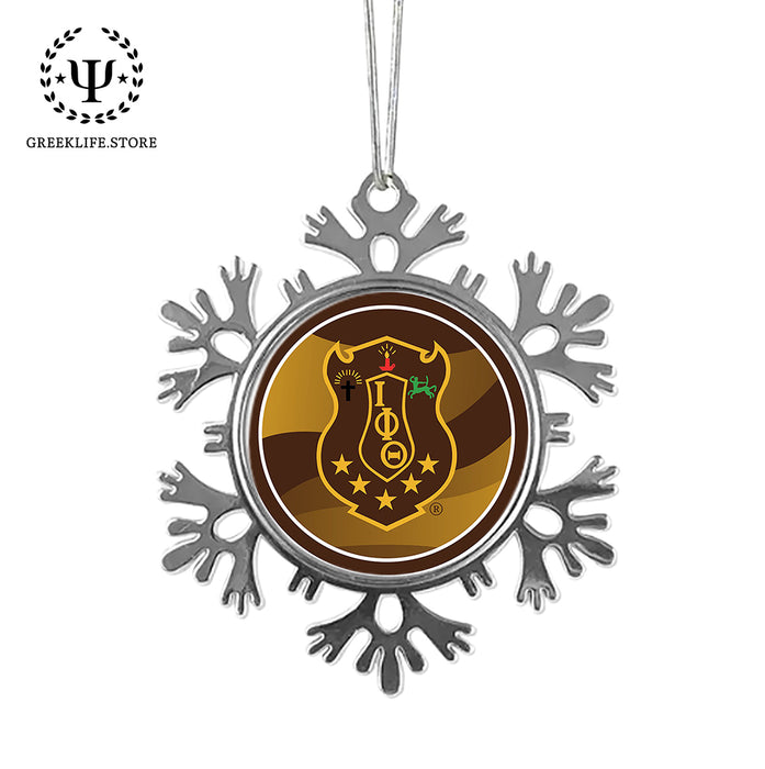 Iota Phi Theta Christmas Ornament - Snowflake Metal