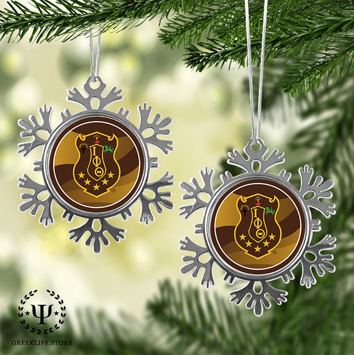 Iota Phi Theta Christmas Ornament - Snowflake Metal