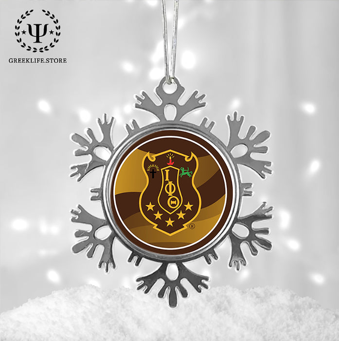 Iota Phi Theta Christmas Ornament - Snowflake Metal