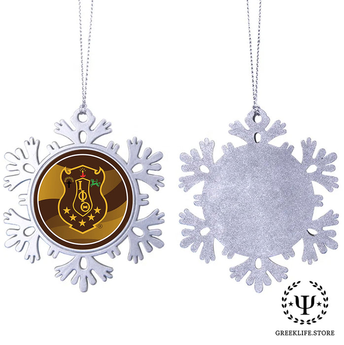 Iota Phi Theta Christmas Ornament - Snowflake Metal