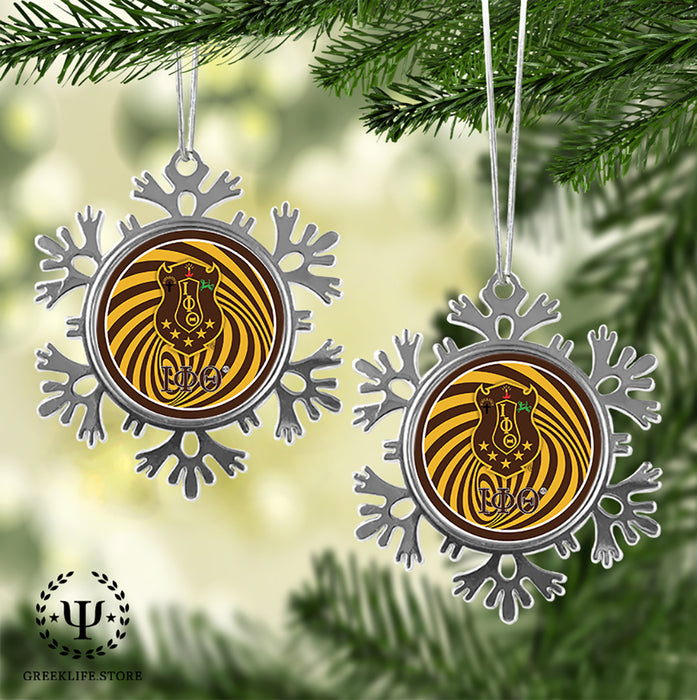 Iota Phi Theta Christmas Ornament - Snowflake Metal