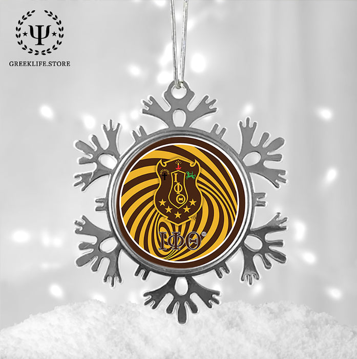Iota Phi Theta Christmas Ornament - Snowflake Metal
