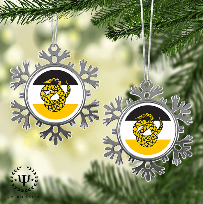 Sigma Nu Christmas Ornament - Snowflake Metal