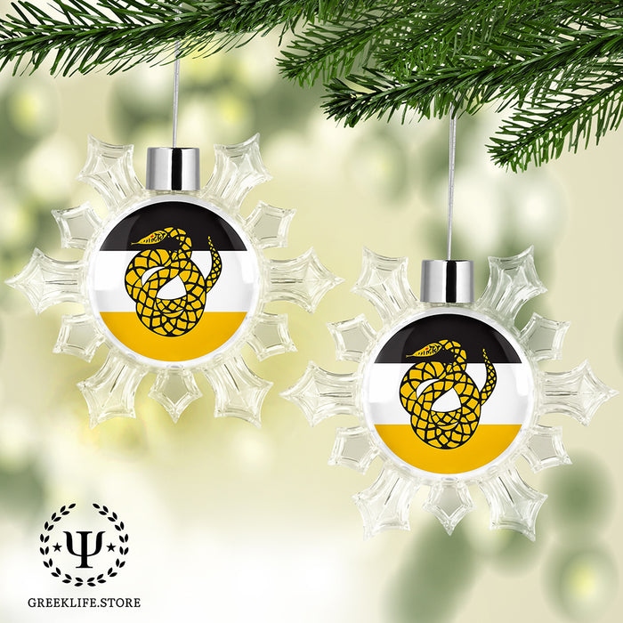 Sigma Nu Christmas Ornament - Snowflake